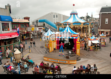 Pier 39 shopping center popular tourist attraction San Francisco California.USA American United States of America Stock Photo