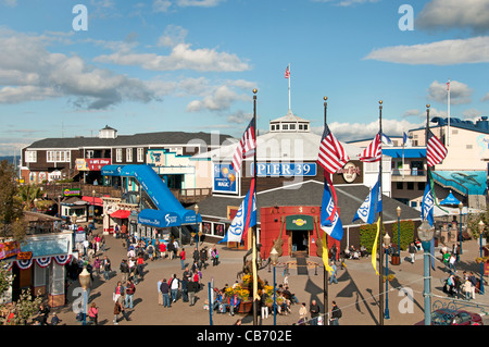 Pier 39 shopping center popular tourist attraction San Francisco California.USA American United States of America Stock Photo