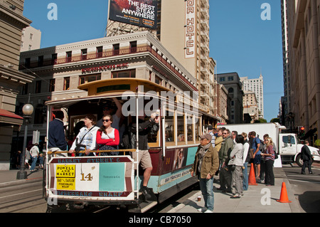 Cable Cars Municipal Railway  San Francisco California United States of America Stock Photo