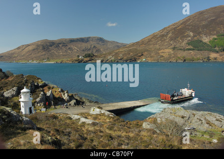 Isle of Skye car ferry at Glenelg in Kyle Rhea Stock Photo