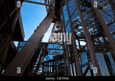 Paris, the internal structures of of the Eiffel tower Stock Photo