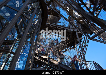 Paris, the internal structures of of the Eiffel tower Stock Photo