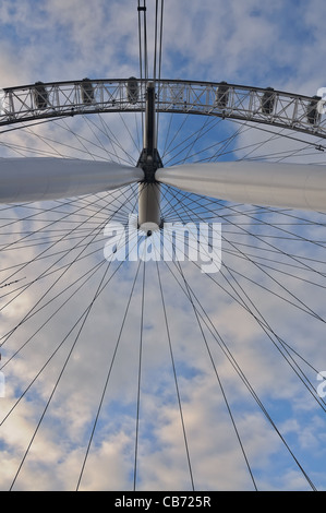 London: London Eye on blue sky background Stock Photo