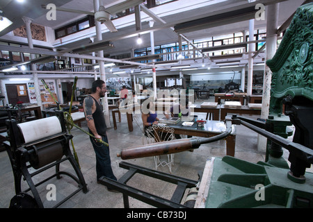 National Porto Carrero Engraving School workshop, Havana (La Habana), Cuba Stock Photo