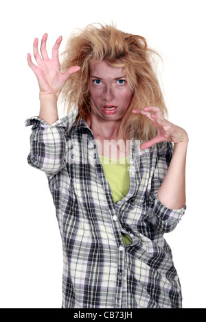 Zombie girl isolated Stock Photo - Alamy