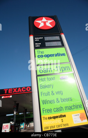 Texaco petrol station Stock Photo