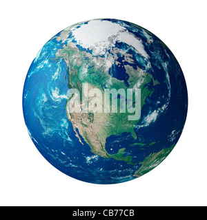 Globe, North America continent on planet earth Stock Photo