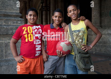 Three good friends, Havana (La Habana), Cuba Stock Photo