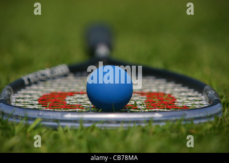 Squash racket and ball, Stock Photo