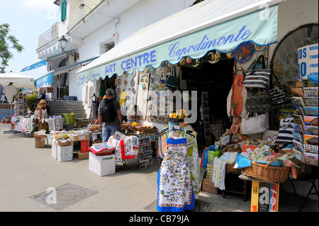 Tourists will have no difficulties loading up on souvenirs in Amalfi town. Souvenir shops in Piazza Flavio Gioia sell local ... Stock Photo