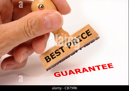 rubber stamp marked with BEST PRICE Stock Photo