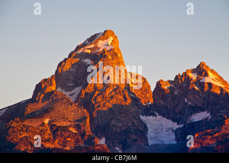 Sunrise at the Grand Tetons National Park in Wyoming. Stock Photo