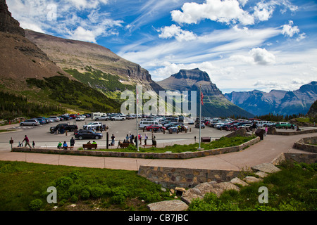 Logan Pass visitor center In Glacier National Park in Montana. Stock Photo