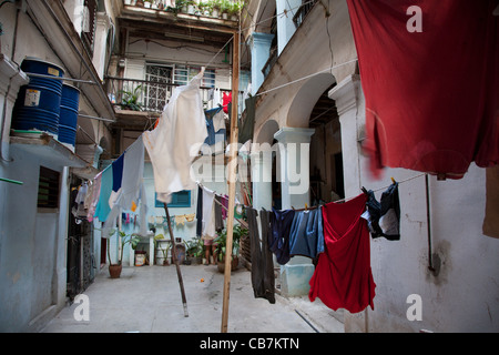 Interior of a multifamily housing building, Havana (La Habana), Cuba Stock Photo