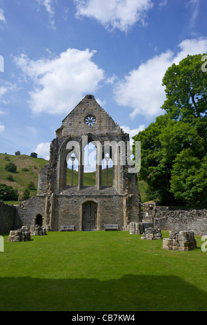 Valle Crucis ruined Cistercian abbey in Llantysilio, near Llangollen, Wales, Cymru, UK, United Kingdom, Stock Photo