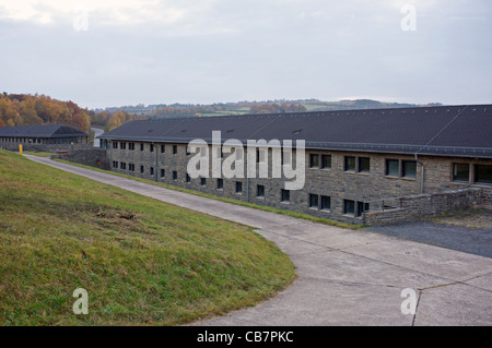 Comradeship-houses at Ordensburg Vogelsang, a former Nazi training camp, North Rhine-Westphalia, Germany. Stock Photo