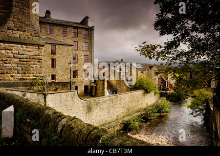 The area of Skipton on the Leeds Liverpool canal, Yorkshire, UK. Stock Photo