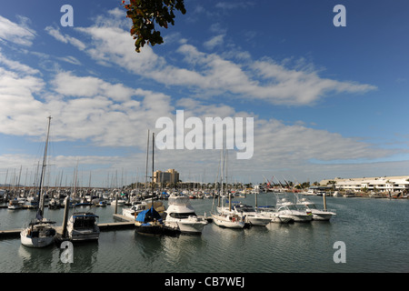 boats in Breakwater Marina, The Strand, Townsville, Queensland, Australia Stock Photo
