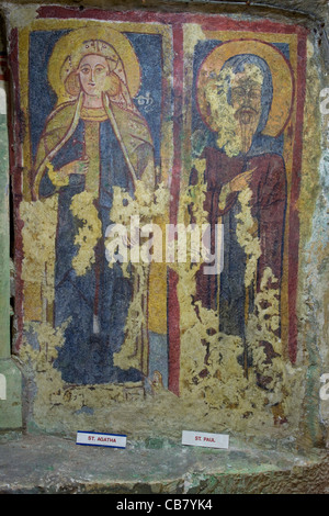 Rabat: St. Agatha's Catacombs - St Agatha fresco Stock Photo - Alamy