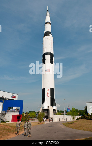 Alabama, Huntsville, U.S. Space & Rocket Center, Saturn V Rocket Stock Photo