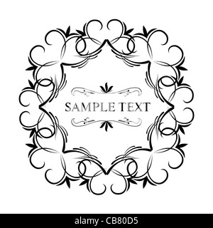 Illustration vintage background card for design, floral elements - vector Stock Photo