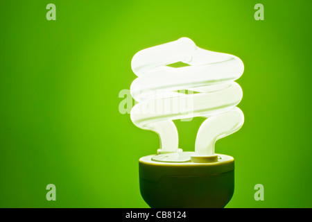 Green Lightbulb Stock Photo