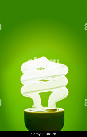 Green Lightbulb Stock Photo