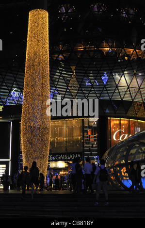 Christmas lights at ION Orchard shopping mall on Orchard Road, Singapore. Stock Photo