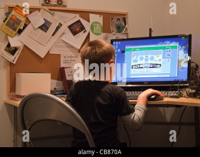 Small child foundation years home schooling during the covid19  Pandemic Stock Photo