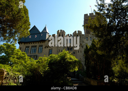 Lahnstein am Rhein, Burg Lahneck , Mittelrhein, Rheinland-Pfalz, Deutschland | Lahnstein, Castle Lahneck, river Rhine, Germany Stock Photo