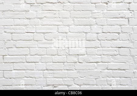 White brick wall background Stock Photo
