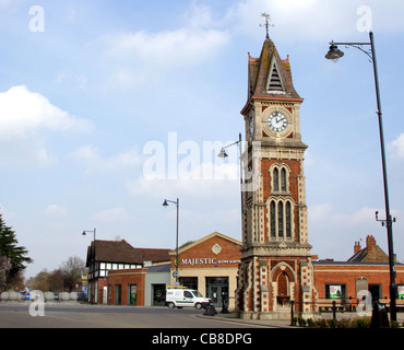 The Jubilee Clock Tower, High Street, Newmarket, Suffolk, England, UK Stock Photo