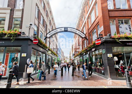 People, Shoppers, Pedestrians on Carnaby Street, London, England. Stock Photo