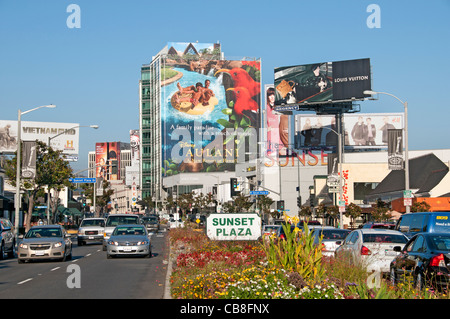 Sunset Plaza Sunset Boulevard  Beverly Hills Los Angeles United States Stock Photo