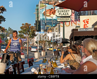 Sunset Plaza Restaurant Bar Pavement Clafoutis Sunset Boulevard  Beverly Hills Los Angeles United States Stock Photo
