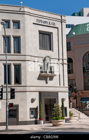Tiffany & Co Rodeo Drive boutiques shops Beverly Hills Los Angeles California United States Stock Photo