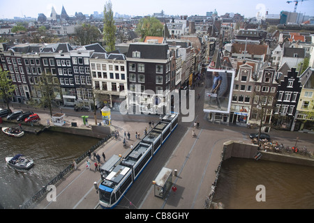 View from the Metz & Co. Metz & Co. Department Store Rooftop Cafe of the Keizersgracht / Leidsestraat, Amsterdam, Netherlands Stock Photo