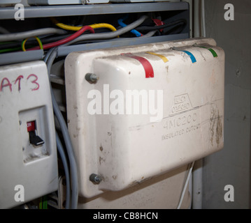 electrical junction box for mains domestic wiring Stock Photo - Alamy