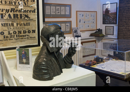 Exhibits about fellwalker and author, Arthur Wainwright, in Kendal Museum, Cumbria, England UK Stock Photo