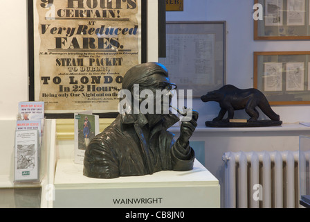 Exhibits about fellwalker and author, Arthur Wainwright, in Kendal Museum, Cumbria, England UK Stock Photo