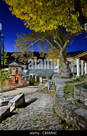 Kalarrytes village, one of the most beautiful Greek mountainous villages, on Tzoumerka mountains, Ioannina, Epirus, Greece Stock Photo