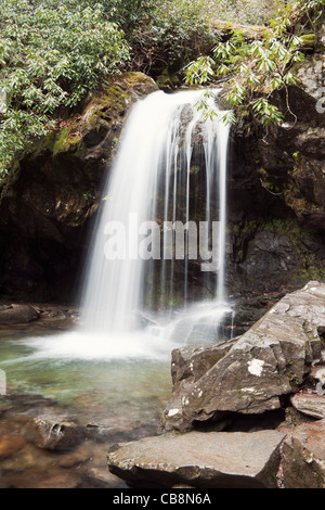 Grotto Falls in Great Smoky Mountains National Park Stock Photo