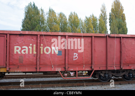 German Railways (Railion) goods wagon Stock Photo