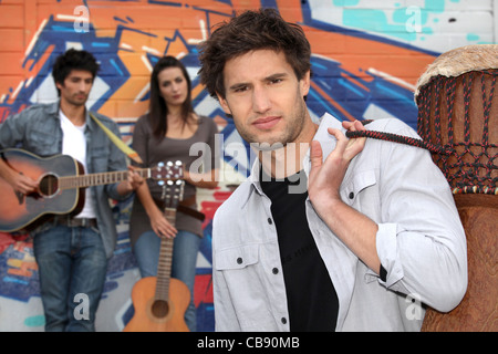 Street buskers Stock Photo