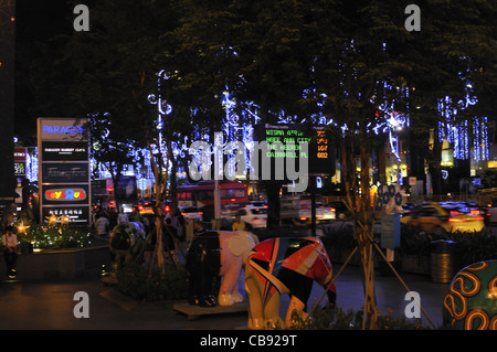 Christmas and New Year lights on Orchard Road, Singapore. Stock Photo