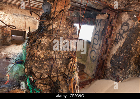 Structural failure in bunker rusty lintels concrete impregnated rust ...