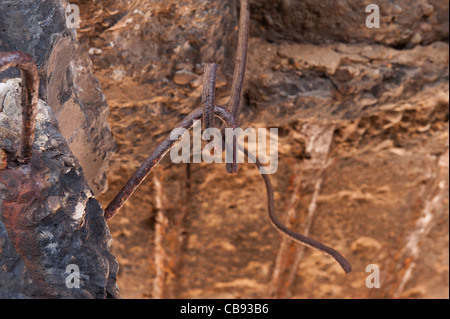 Structural failure in bunker rusty lintels concrete impregnated rust ...