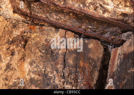 Structural failure in bunker rusty lintels concrete impregnated rust ...