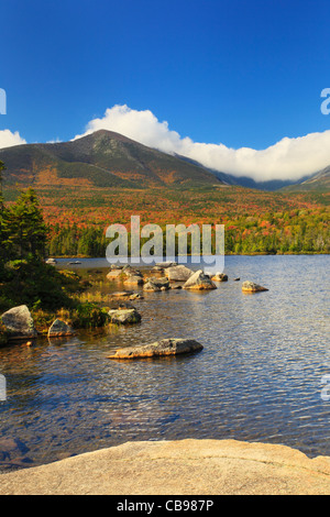 Sandy Stream Pond with Mount Katahdin, Baxter State Park, Millinocket, Maine, USA Stock Photo