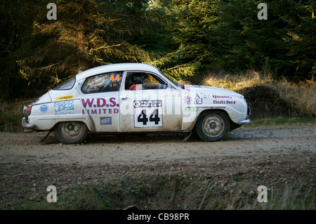 Saab 96 Sport Rally Car Stock Photo